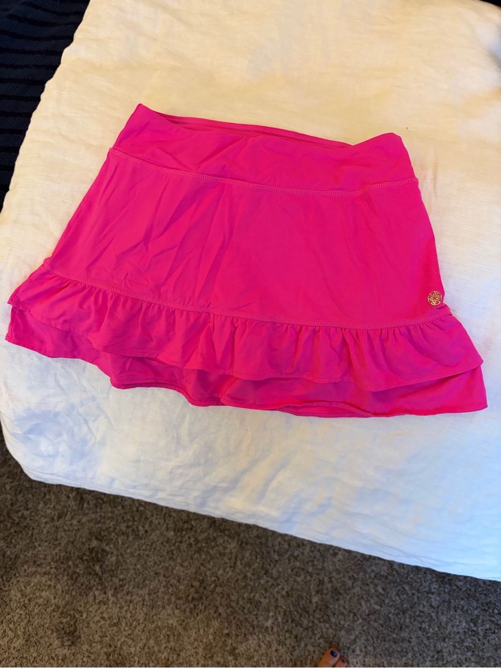Women's Lily Pulitzer Hot Pink Ruffle Athleisure Skort